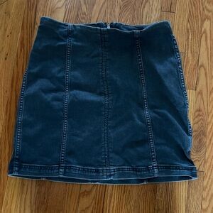 Free People Black Paneled Mini Skirt